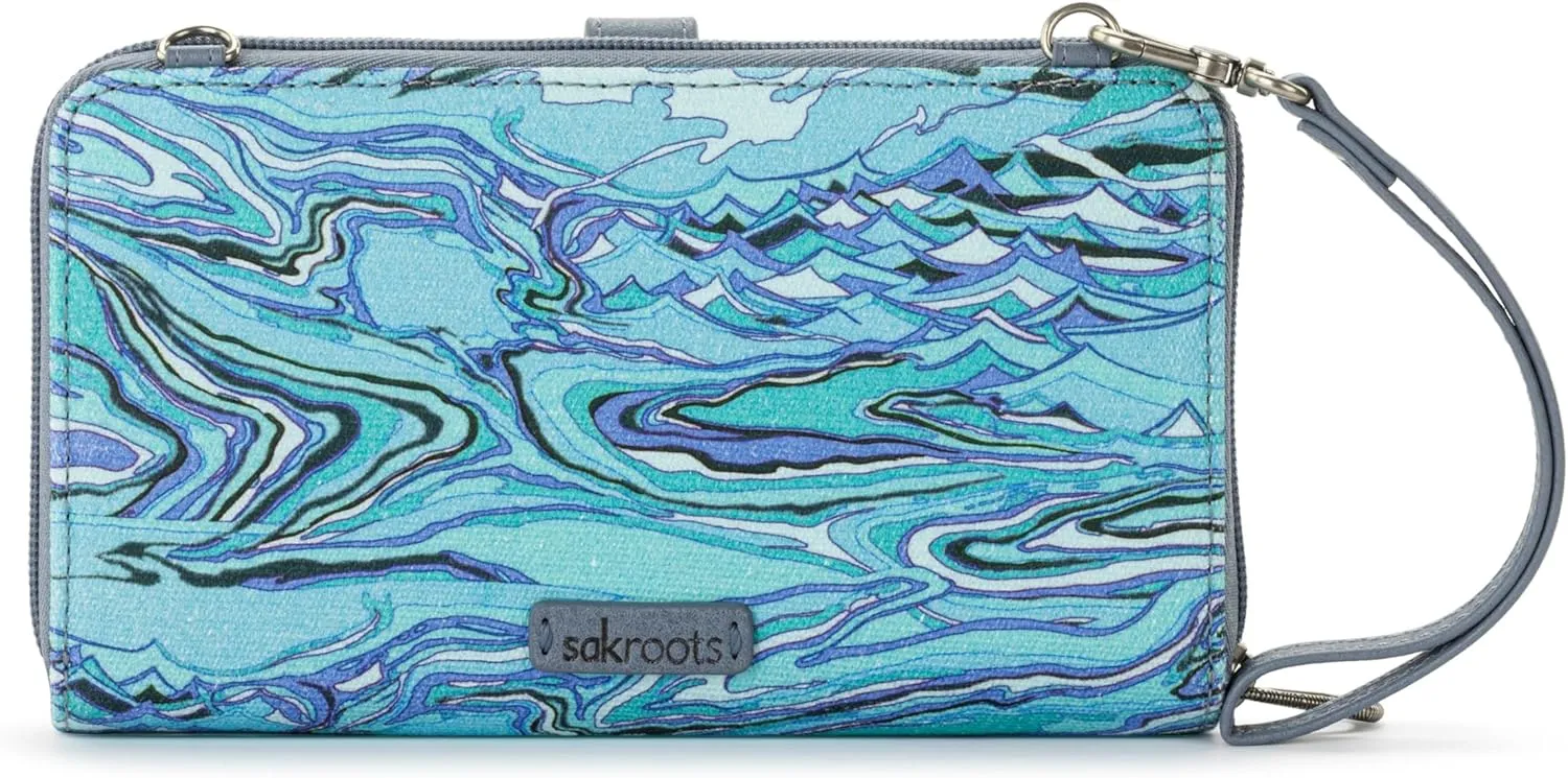 Sakroots Artist Circle Smartphone Crossbody in Eco Twill, Detachable Wristlet Strap