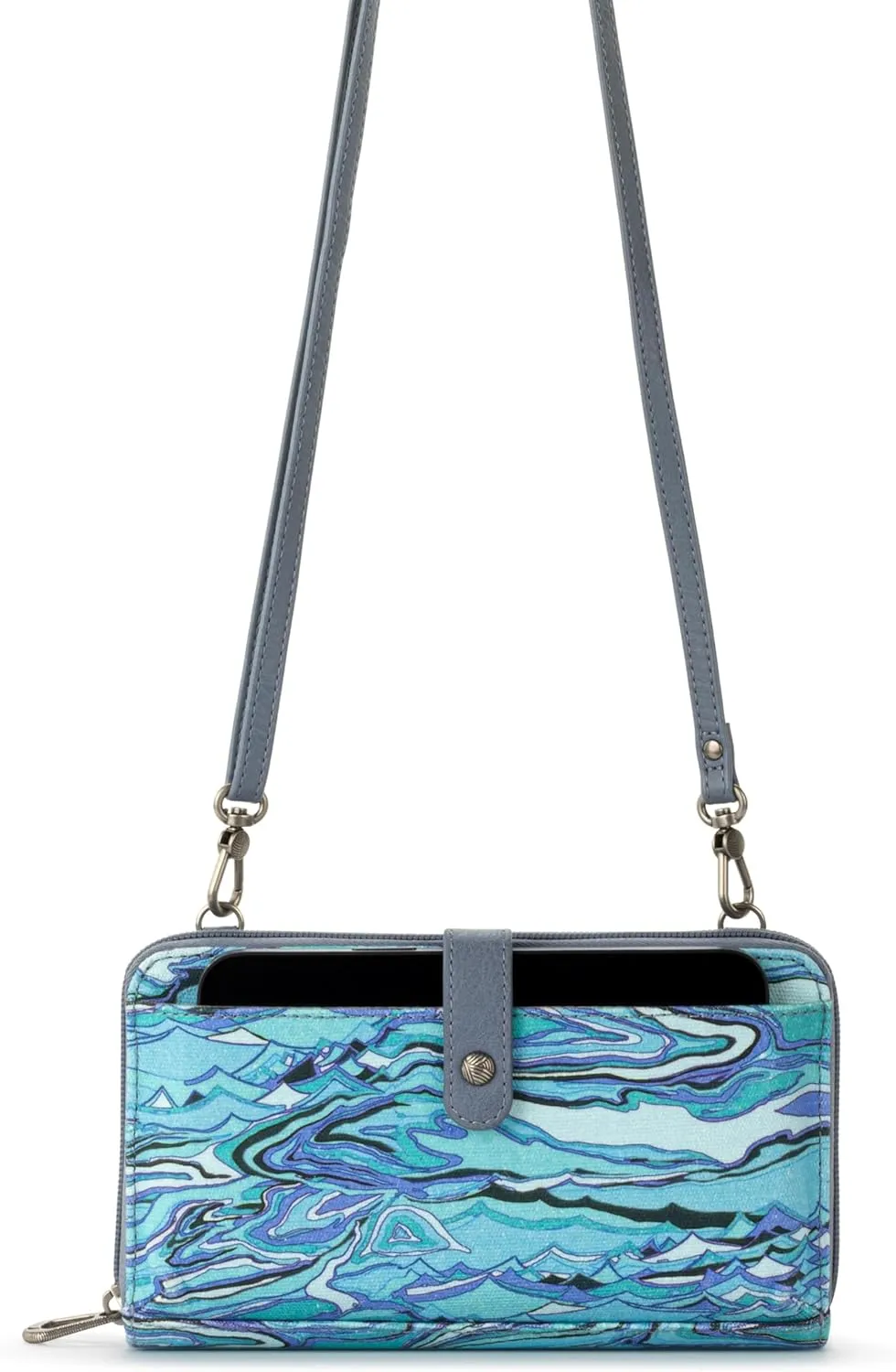 Sakroots Artist Circle Smartphone Crossbody in Eco Twill, Detachable Wristlet Strap