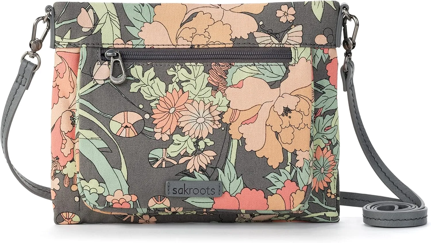 Sakroots Camden Small Crossbody in Cotton Uncoated Canvas
