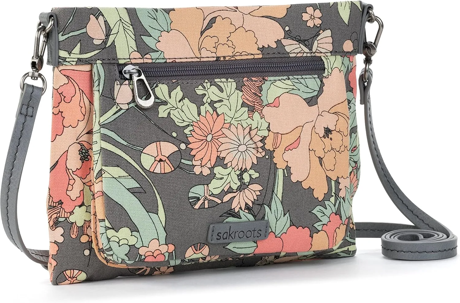 Sakroots Camden Small Crossbody in Cotton Uncoated Canvas