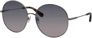 Salvatore Ferragamo SF 299S 688 Rose Gold Metal Round Sunglasses Blue Gradient Lens