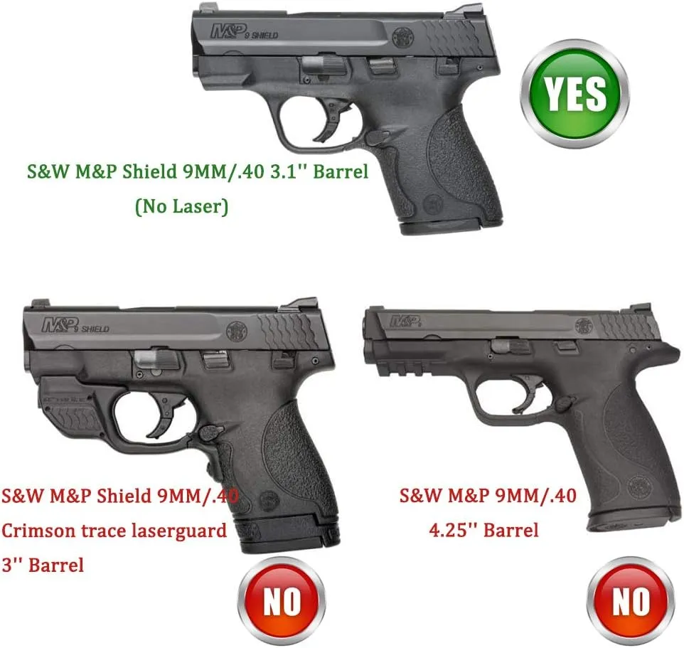 S&W M&P Shield/Shield Plus OWB Holster, Forefinger Release, Right-Hand, 9mm/.40, 3.1'' Barrel