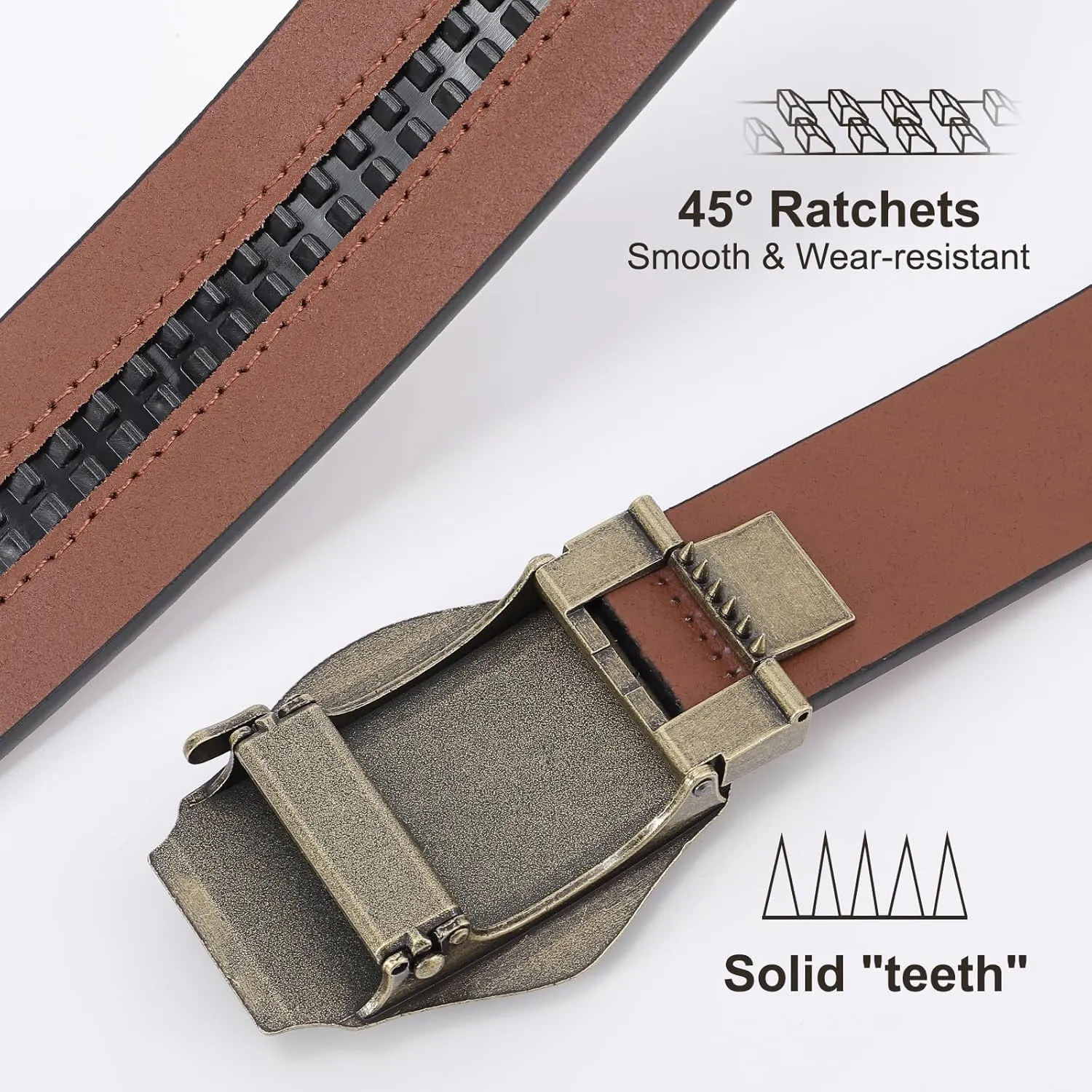 SANSTHS Ratchet Cowboy Belt, Western Ratchet Belts for Men Ratchet Western Belt with Automatic Cowboy Buckle