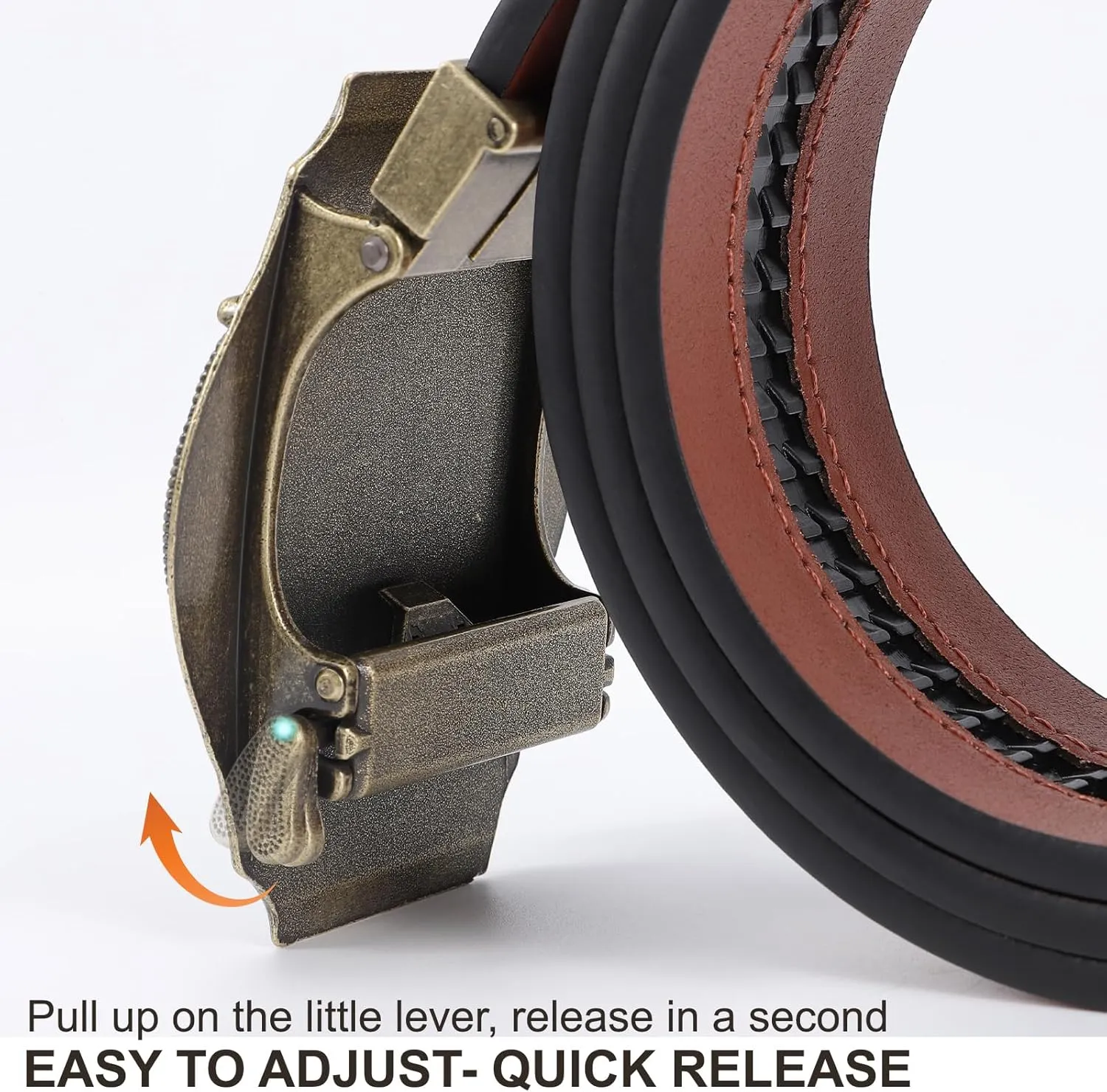 SANSTHS Ratchet Cowboy Belt, Western Ratchet Belts for Men Ratchet Western Belt with Automatic Cowboy Buckle
