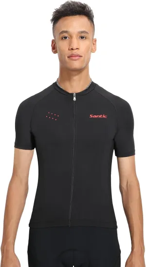 Santic Men’s Cycling Jersey Short Sleeve Bike Shirts for Men Bicycle Jacket with Pockets Breathable & Quick Dry Yorkson