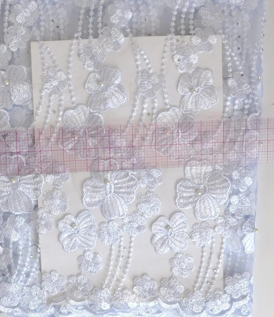 SanVera17 Manual Beading Glitter Stone African Lace Net Fabrics Nigerian Fabric Embroidered for Party Wedding 5 Yards