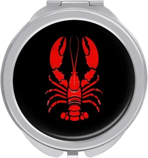 Say No to Pot Funny Lobster Custom Travel Makeup Mirror 2-Sided Round Mirror Portable for Women Handbag Purse Pocket