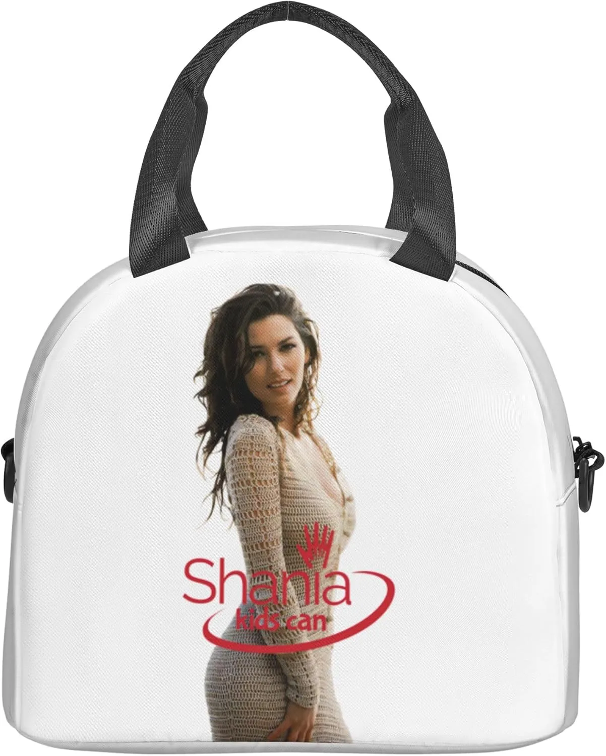 Shania Music Twain Men Women Lunch Bag Insulated Reusable Handheld Crossbody Portable Lunch Box Adult Lunch Box Suitable For Office Work Travel