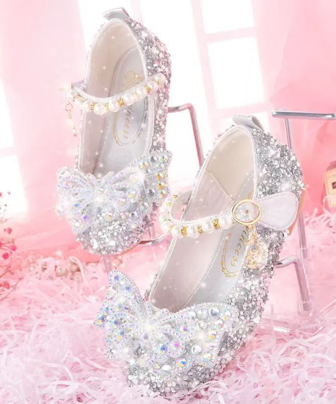 Shoes Strap Girl Nail Buckle Crystal Pink Baby Chic Bead Princess