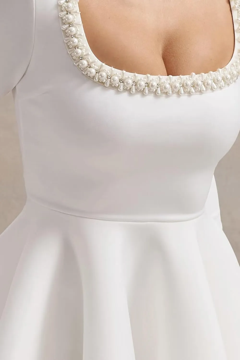 Short Wedding Dress for Women 2025 Mini Bridal Shower Dresses for Bride Wedding Reception Gowns