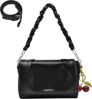 Shoulder Bags Purses for Women, Hobo Tote Bag Crossbody Wallet with 2 Removable Strap 1 Cherry