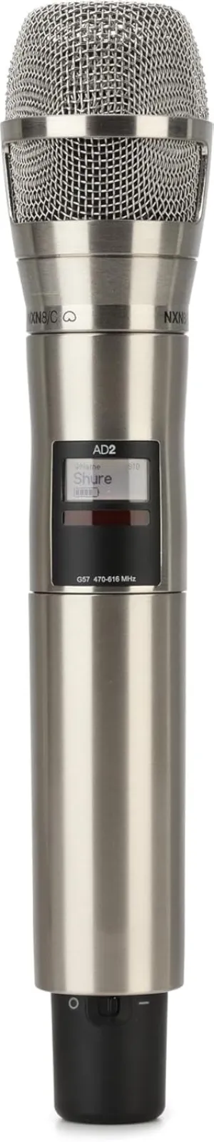 Shure AD2/N8C Wireless Handheld Microphone Transmitter - Nickel