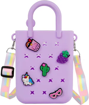 Silicone Hole Handbag Toddler Purse With Adjustable Shoulder Strap Can Be Diy Decoration, Girls Birthday Gift