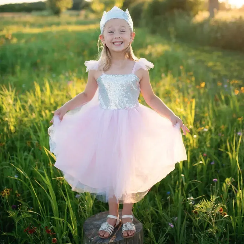 SILVER SEQUINS PRINCESS DRESS