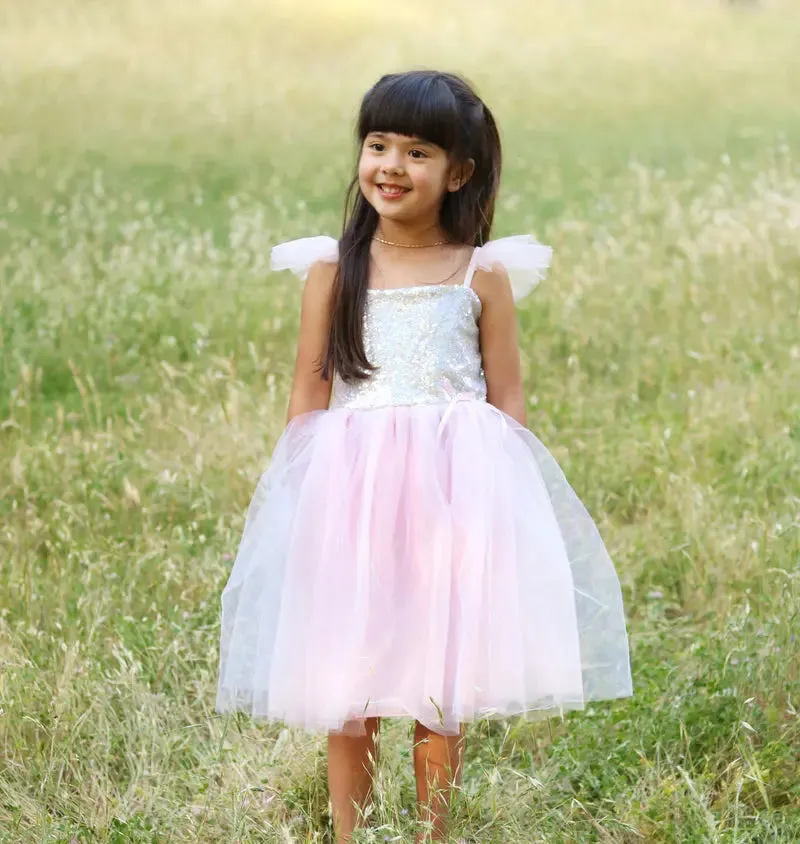SILVER SEQUINS PRINCESS DRESS
