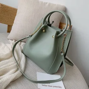 Simple PU Leather Handbags With Round Handle For Women 2019 New Summer  Crossbody Bags Female Travel Messenger Shoulder Bag