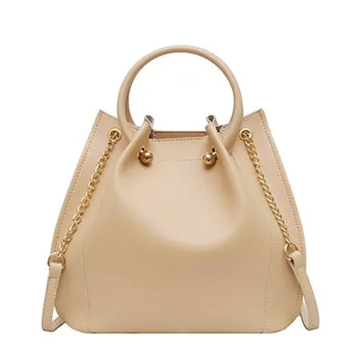 Simple PU Leather Handbags With Round Handle For Women 2019 New Summer  Crossbody Bags Female Travel Messenger Shoulder Bag