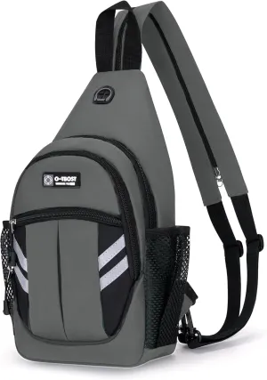 Sling Bag for Women Anti Theft Crossbody Bags with Reflective Strips Hiking Daypack Waterproof Chest Bag for Men Small Backpack for Spring Break Essential