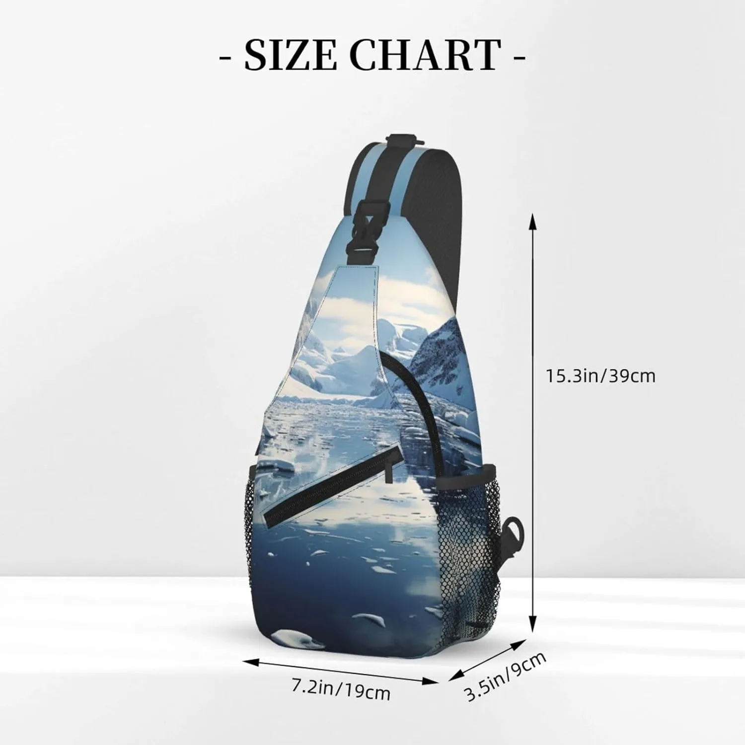 Sling Bag for Women Men Crossbody Bag Sling Backpack Antarctic Peninsula Cross Body Bag Adjustable Chest Bag