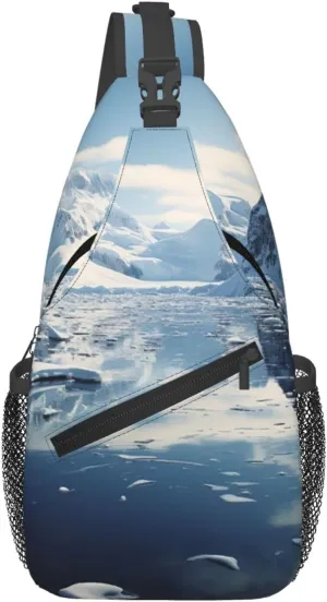 Sling Bag for Women Men Crossbody Bag Sling Backpack Antarctic Peninsula Cross Body Bag Adjustable Chest Bag