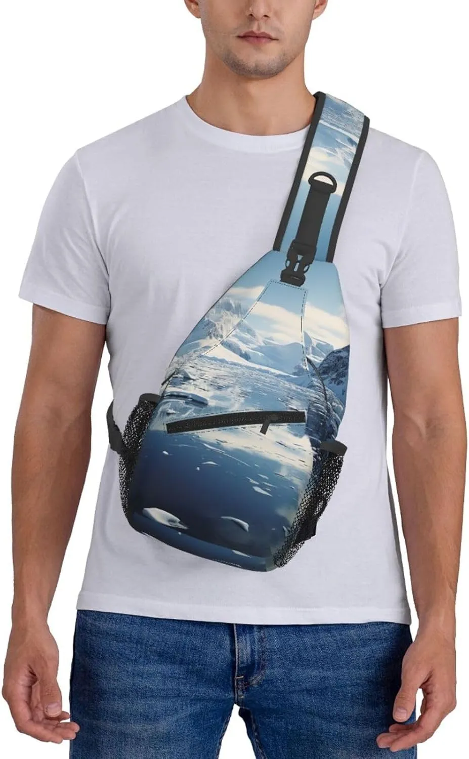 Sling Bag for Women Men Crossbody Bag Sling Backpack Antarctic Peninsula Cross Body Bag Adjustable Chest Bag