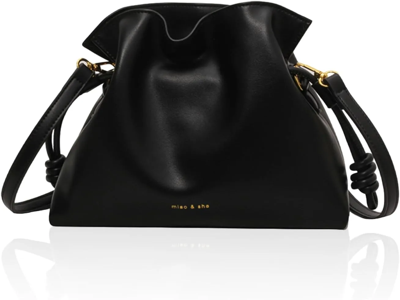 Small Bucket Bag for Women, Boston Crossbody Bag Soft Leather Shoulder Handbags Hobo Purse for Daily and Work