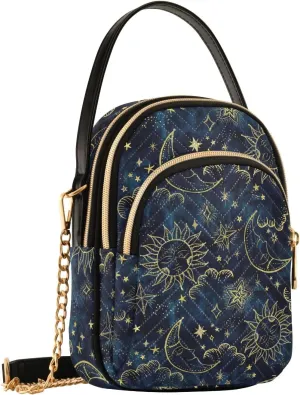 Small Cross body Bags for Women Quilted Crossbody Cell Phone Shoulder Purse Handbags Wallet Detachable Chain Bag