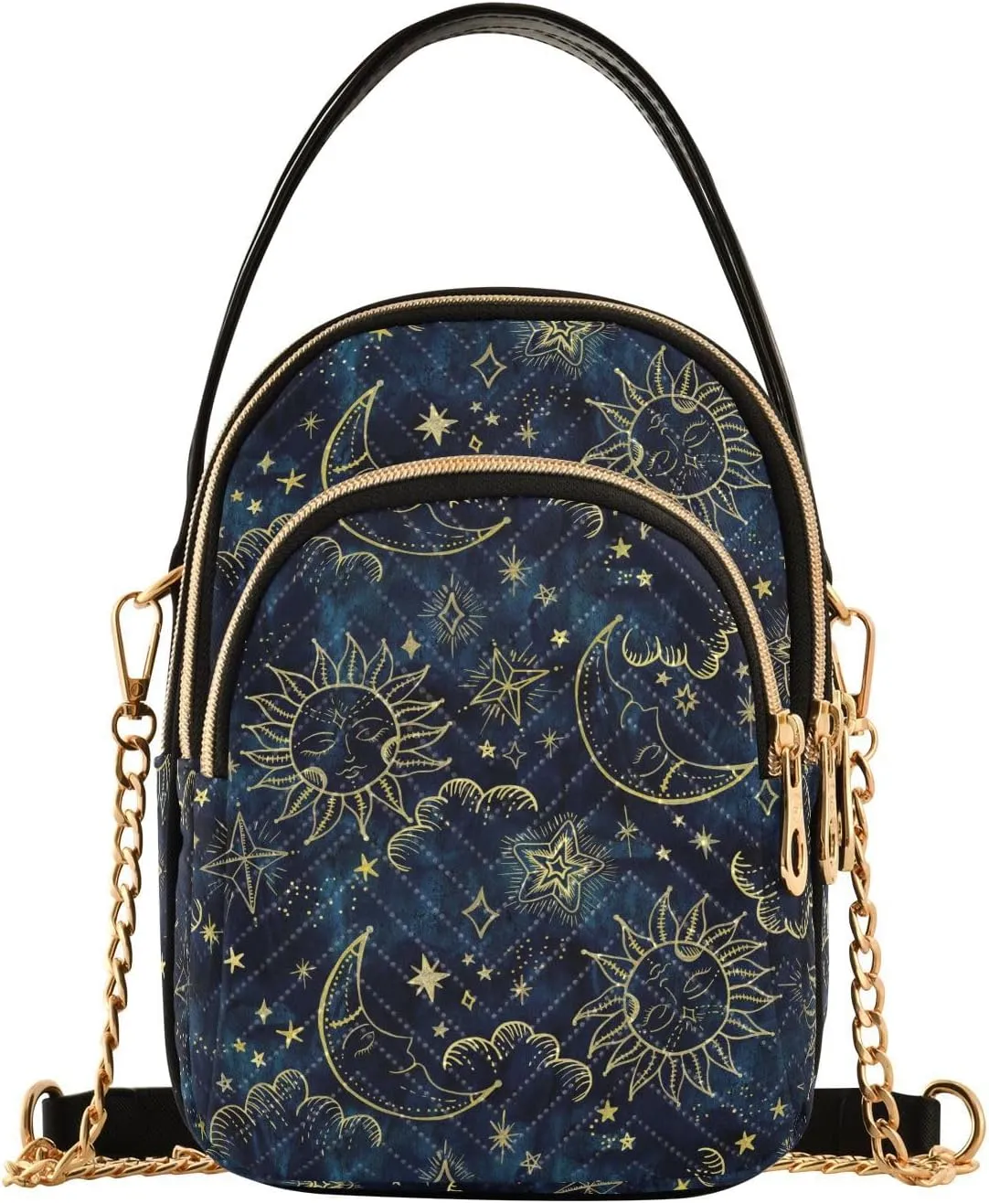 Small Cross body Bags for Women Quilted Crossbody Cell Phone Shoulder Purse Handbags Wallet Detachable Chain Bag