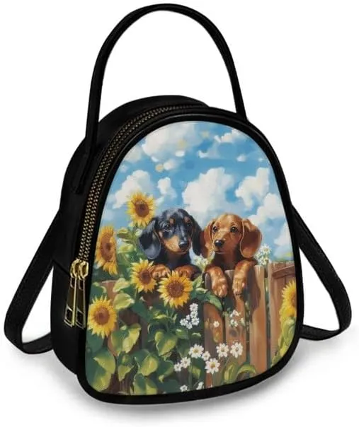 Small Crossbody Bags for Women Stained Glass Art Zip Cell Phone Purse, Vegan PU Leather Top Handle Handbags