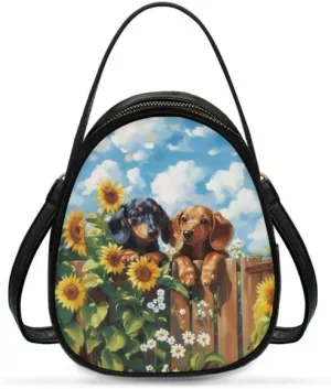 Small Crossbody Bags for Women Stained Glass Art Zip Cell Phone Purse, Vegan PU Leather Top Handle Handbags