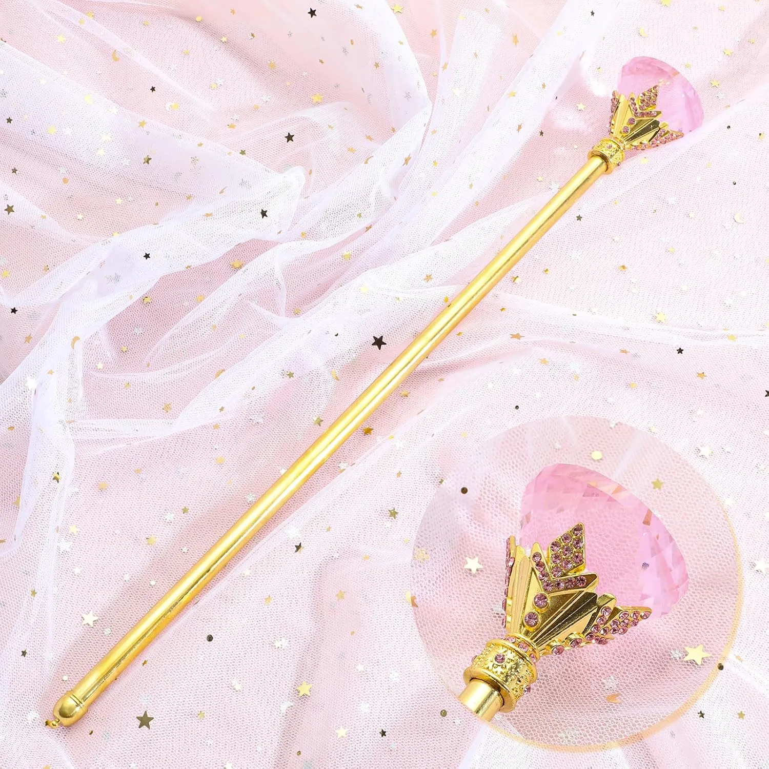 Snowflake Fairy Princess Wands Crystal Magic Wand for Pageant Party Birthday