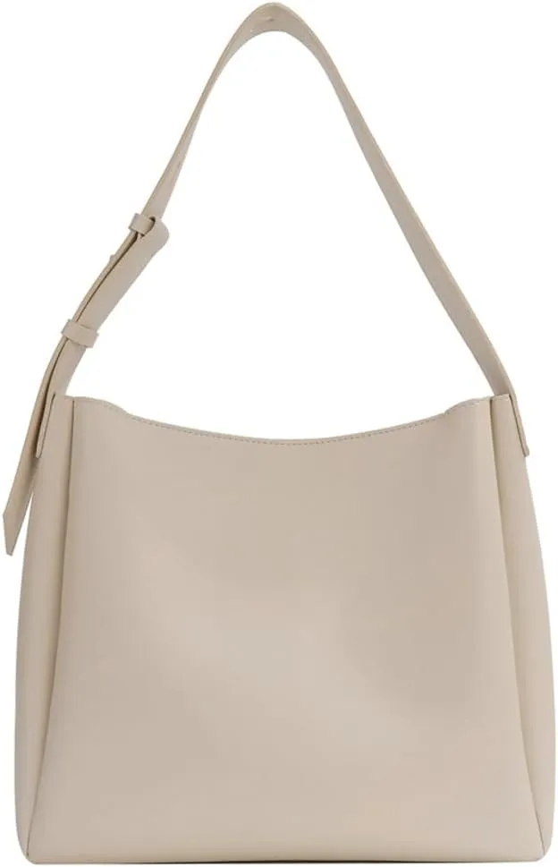 Soft Vegan Leather Bucket Tote Bag for Women Large Shoulder Crossbody Purse Casual Working Handbag Satchel 2pcs