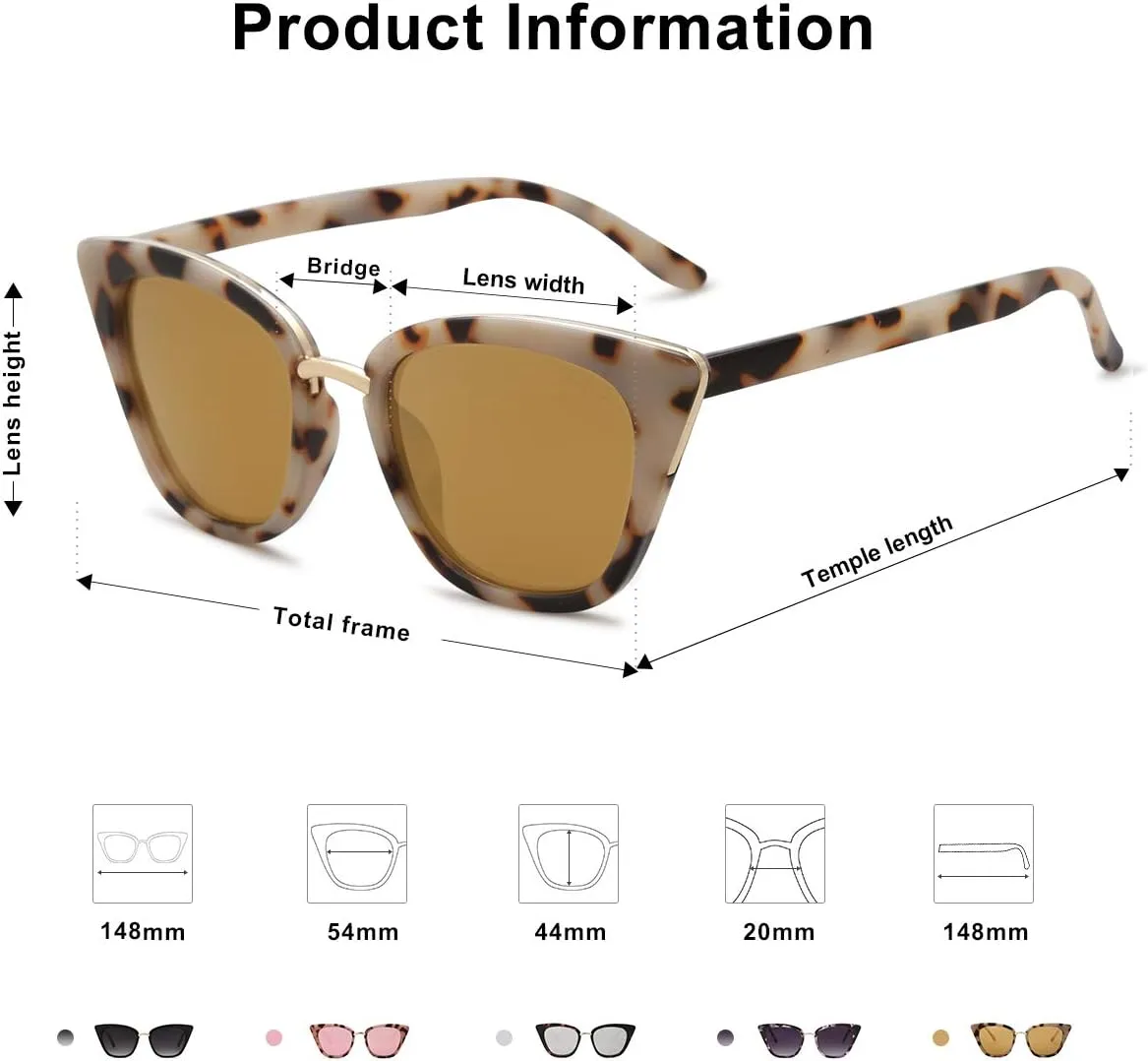 SOJOS Cat Eye Designer Sunglasses Fashion UV400 Protection Glasses SJ2052