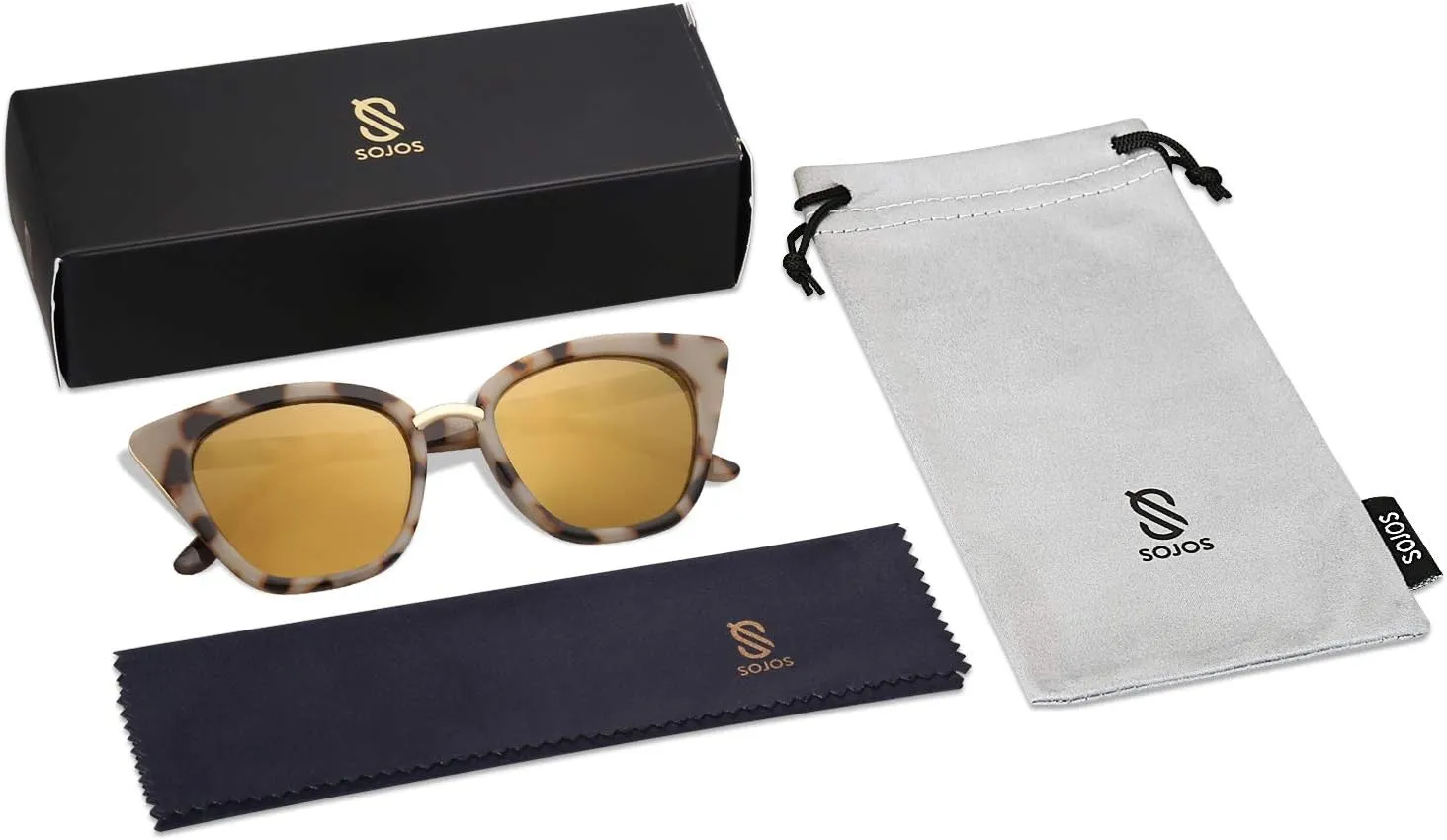 SOJOS Cat Eye Designer Sunglasses Fashion UV400 Protection Glasses SJ2052