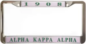 Sorority Black Metal License Plate Frame