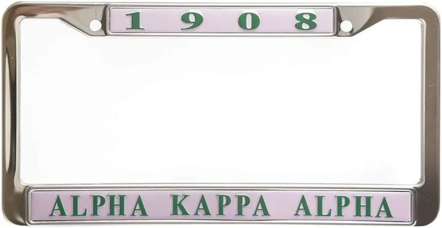 Sorority Black Metal License Plate Frame
