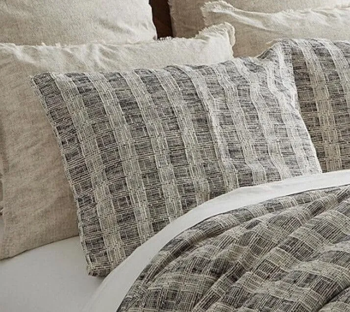 Southern Living Maddox 100% Cotton King Pillow Sham Black/Ivory