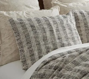 Southern Living Maddox 100% Cotton King Pillow Sham Black/Ivory