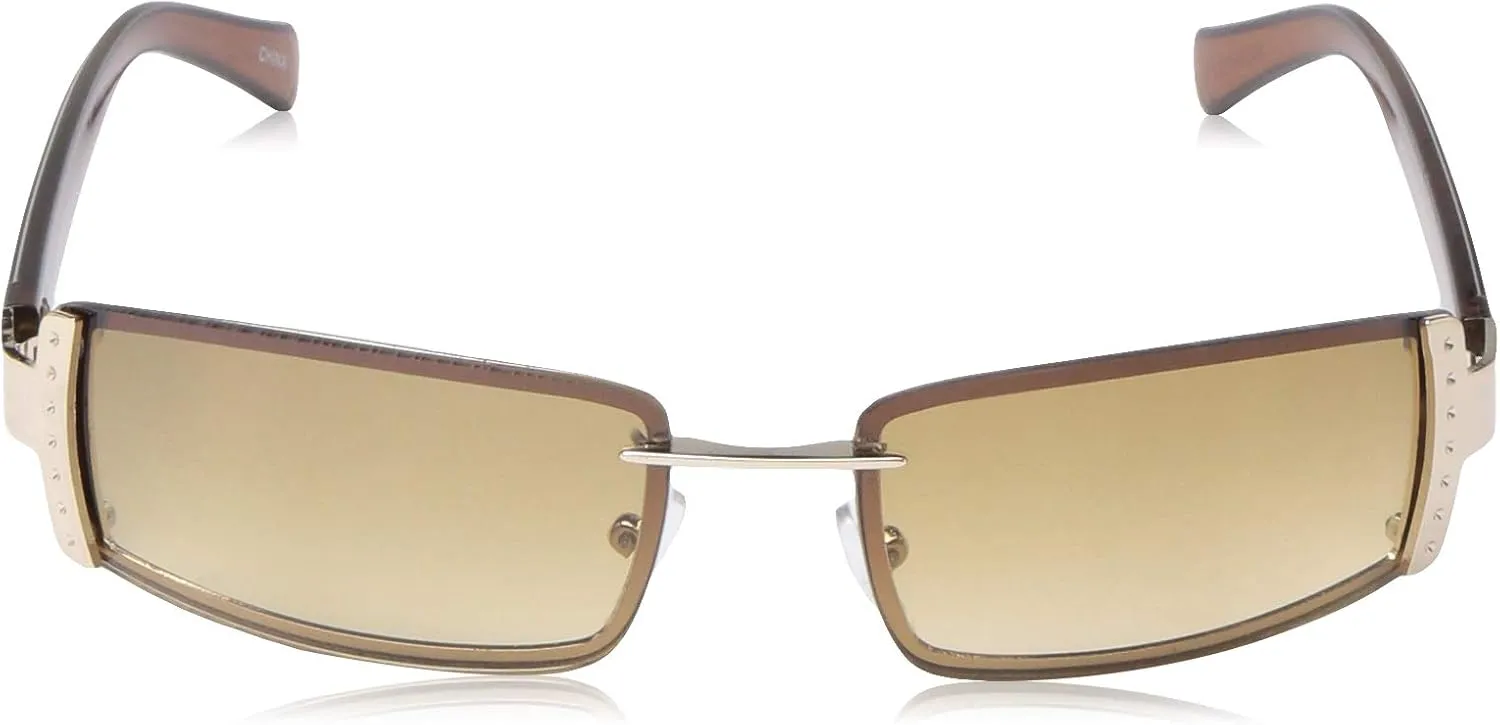 Southpole Women's 1022sp Slim Retro Metal Uv400 Protective Rectangular Sunglasses. Cool Gifts for Her, 51mm