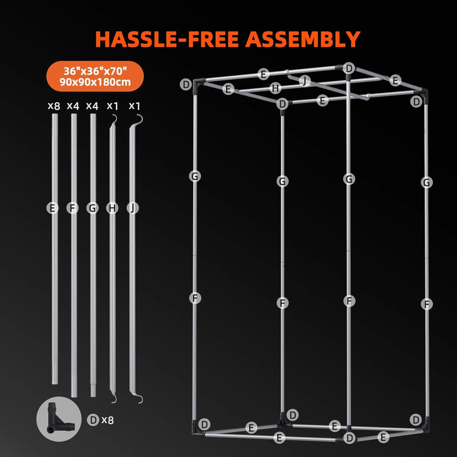 Spider Farmer 3x3 Grow Tent Pro-Grade, 36"x36"x70", with Observation Window and Floor Tray, 1680D Thicken Mylar Canvas 3x3x6 for Indoor Growing for SF2000Pro, SE3000, G3000