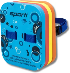 Sporti Progressive Back Float,Swim Belt Bubble Adjustable Belt & Layers,Floatie with Multiple Layers for Kids Swim Trainer