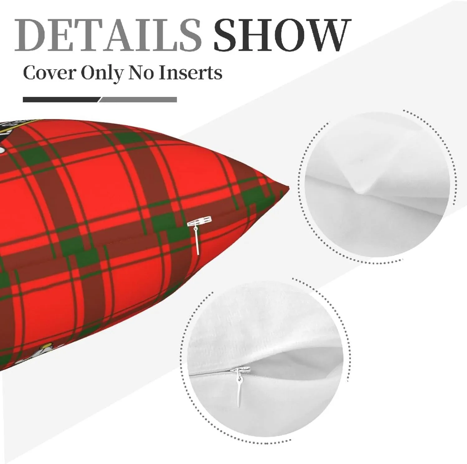 Square Throw Pillow Covers Macdonald of Sleat Tartan Clan Badge Cushion Case for Sofa Bedroom Car Decorative 18x18 Inch