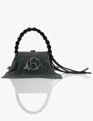Storm Grey Crystal Furbie Handbag