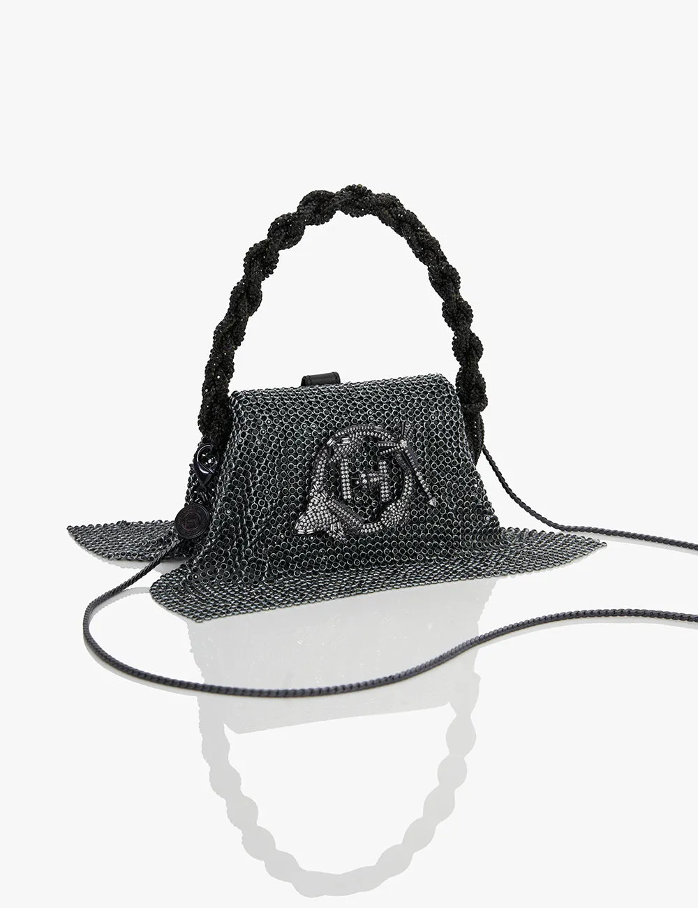 Storm Grey Crystal Furbie Handbag