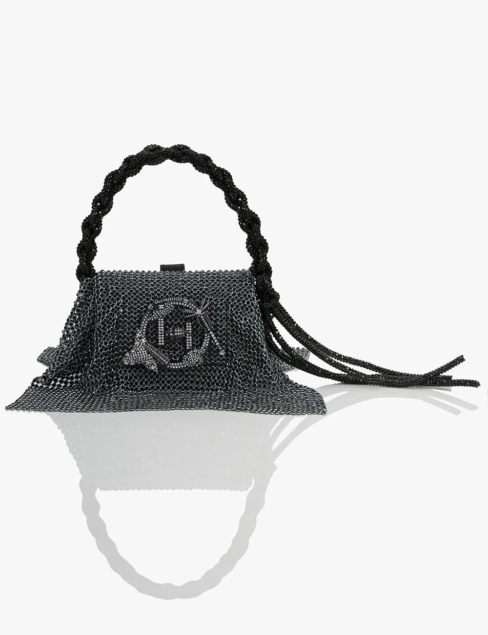 Storm Grey Crystal Furbie Handbag