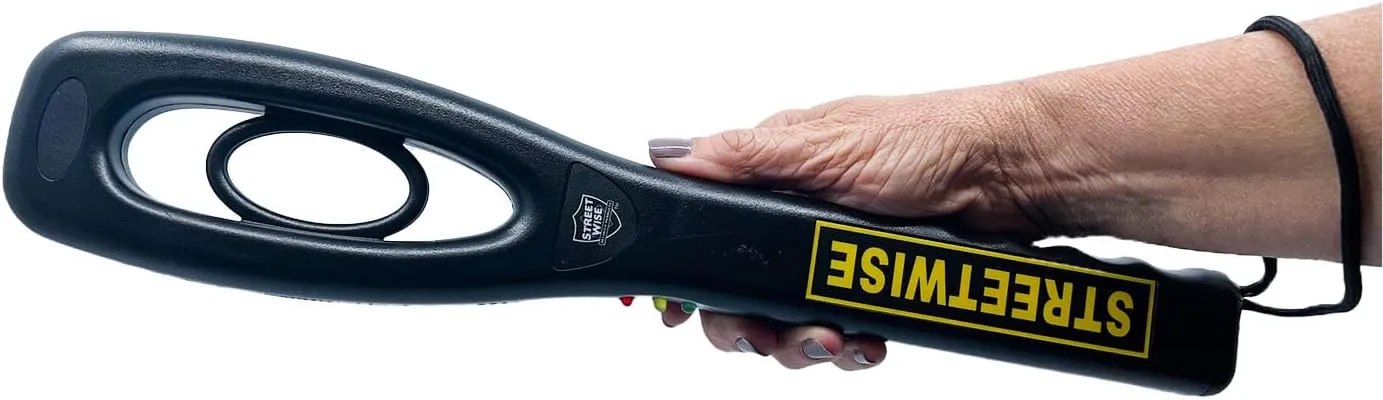 Streetwise Handheld Metal Detector Pinpointer Wand | Small Security Accessories | Security Guard Equipment