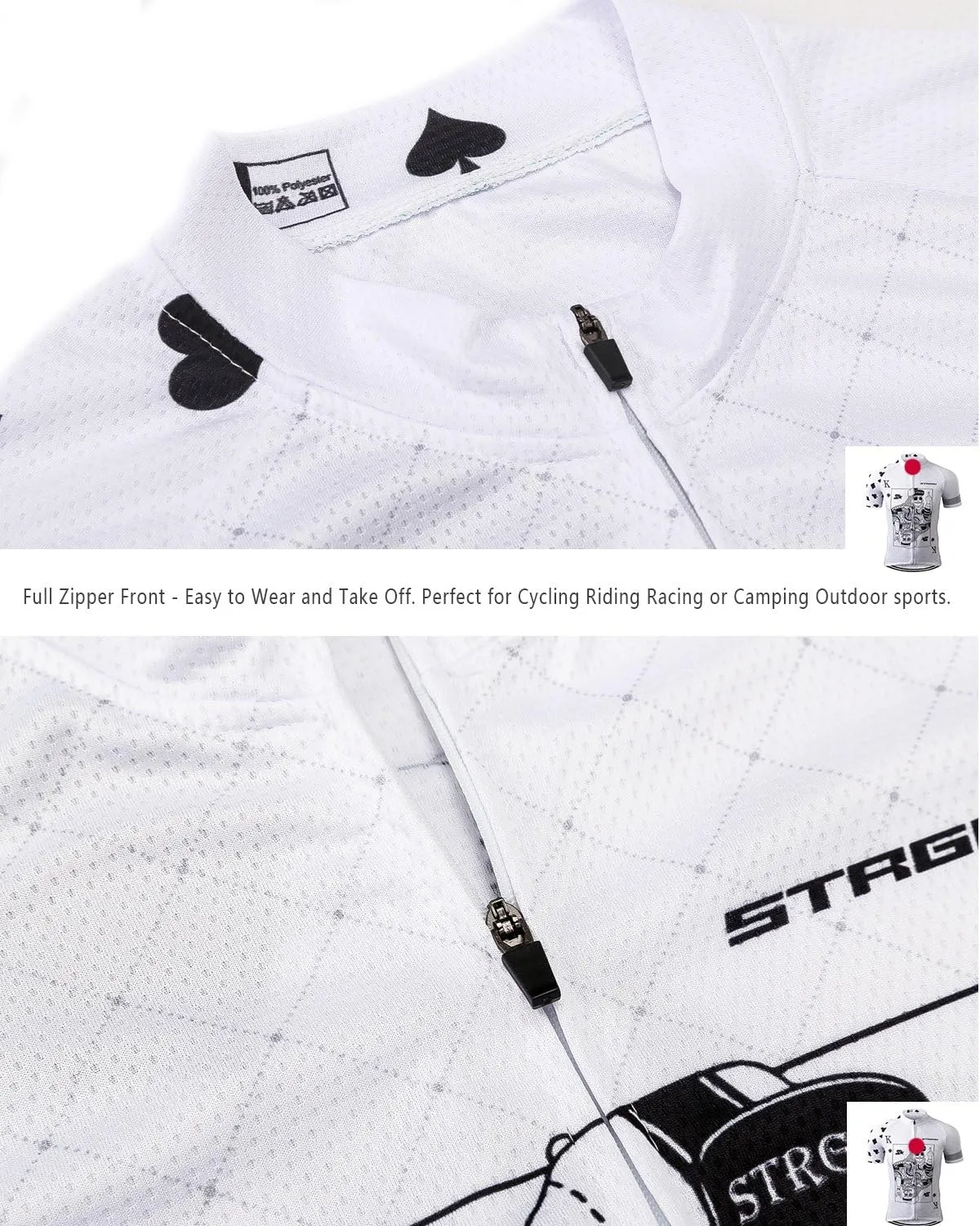 Strgao Men's Cycling Jersey Bike Short Sleeve Shirt