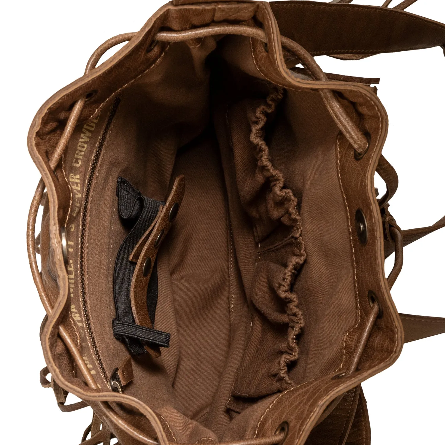 STS Ranchwear Womens Boho Cowgirl Brown/Tan Leather Bucket Bag