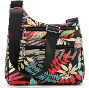 STUOYE Nylon Multi-Pocket Crossbody Purse Bags for Women Travel Shoulder Bag