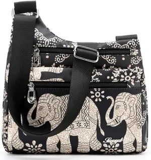 STUOYE Nylon Multi-Pocket Crossbody Purse Bags for Women Travel Shoulder Bag